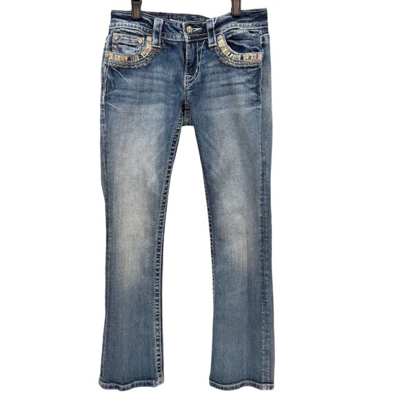 Miss Me Denim - Miss Me Jeans - Signature Slim Boot - Women's SZ 27 - Embellished Flap Pocket